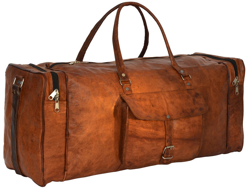 leather duffel bag