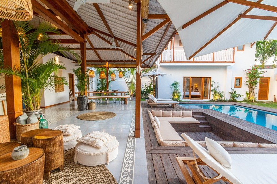 a luxurious villa